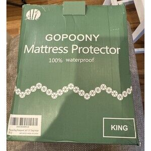 GOPOONY King Mattress Protector 100% Waterproof Hypoallergenic New Deep Pocket